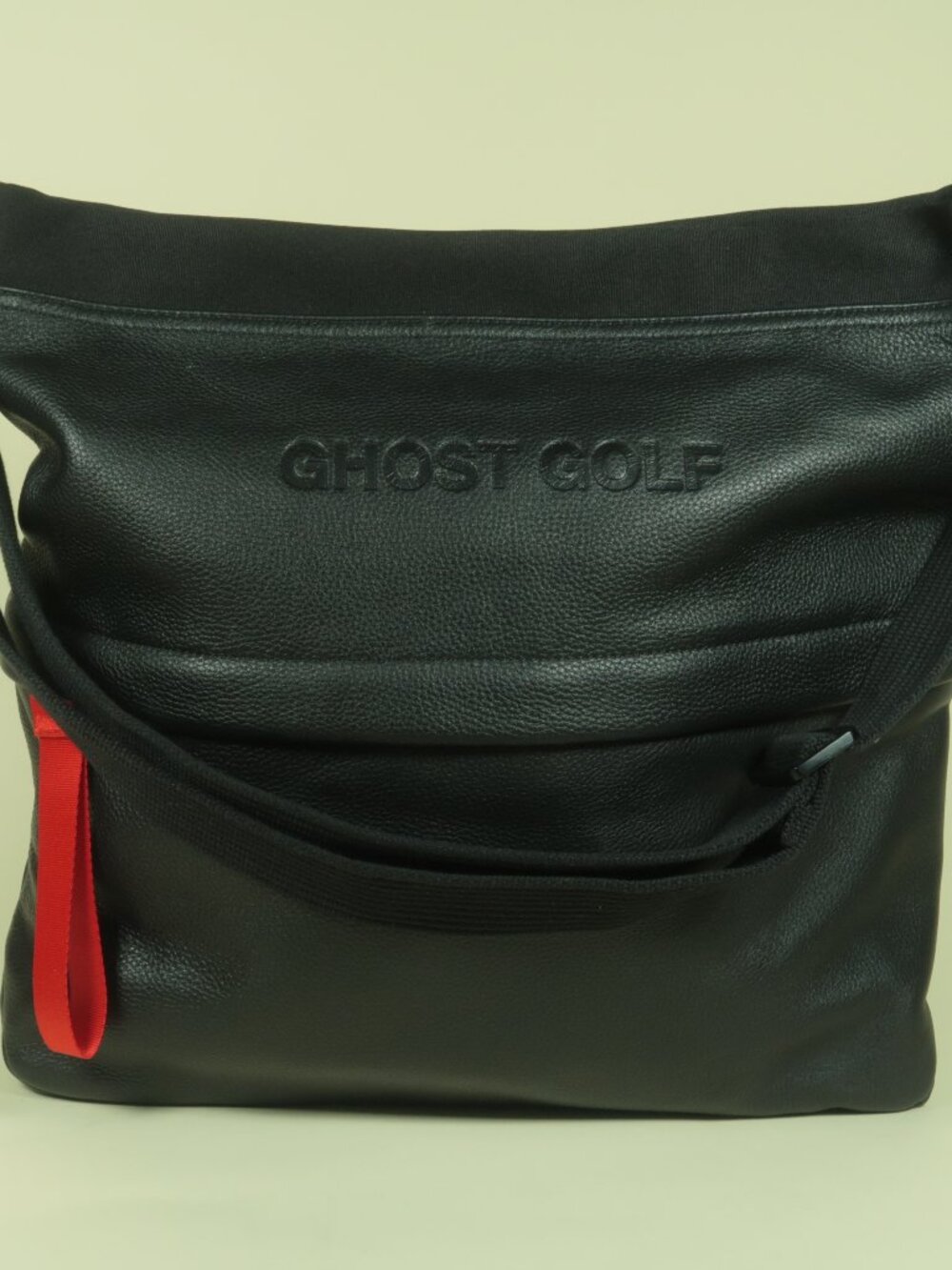 Ghost Golf The Messenger Bag Mens Black Genuine Pebble Grain Leather